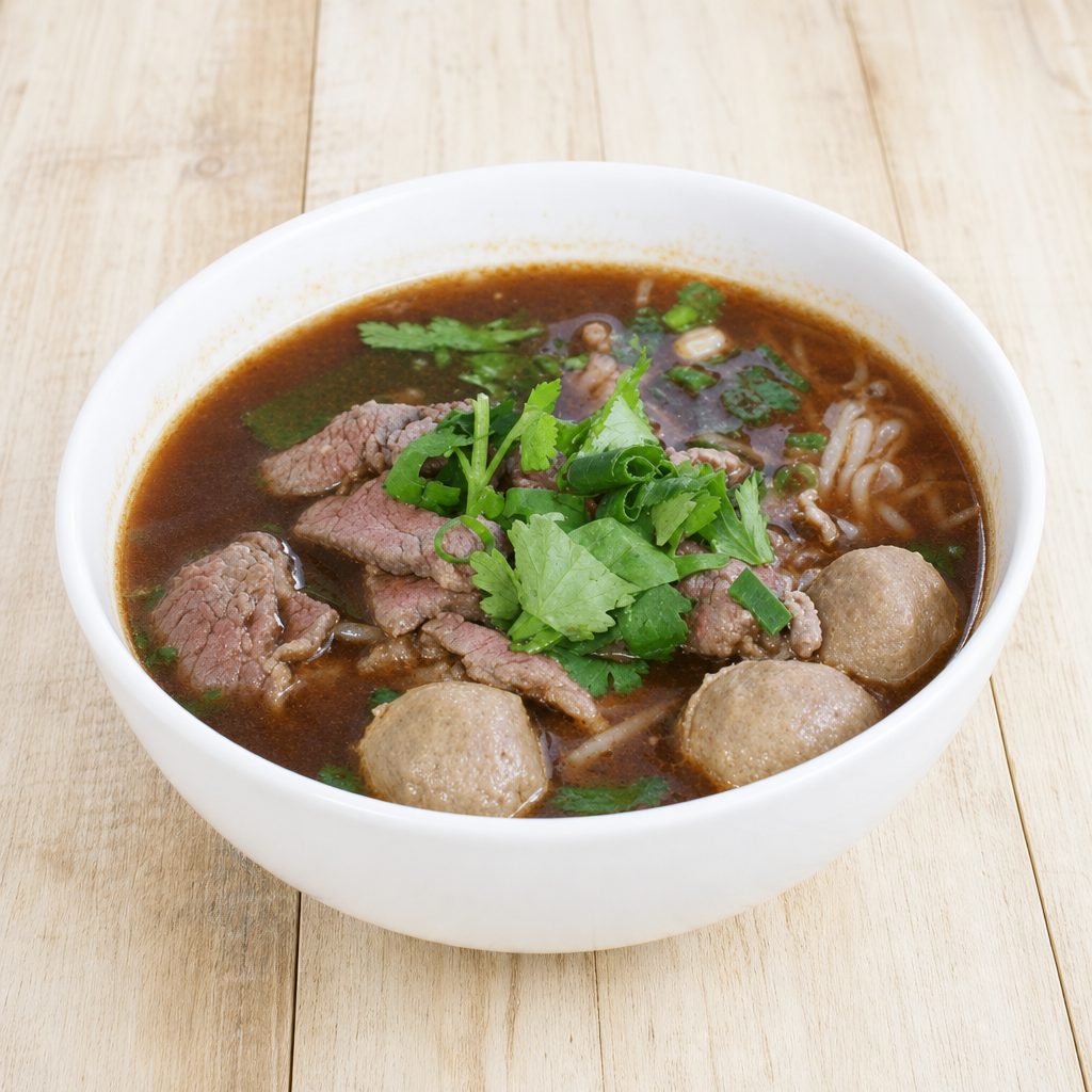 #50) Beef & Beef Meatball Noodle Soup.