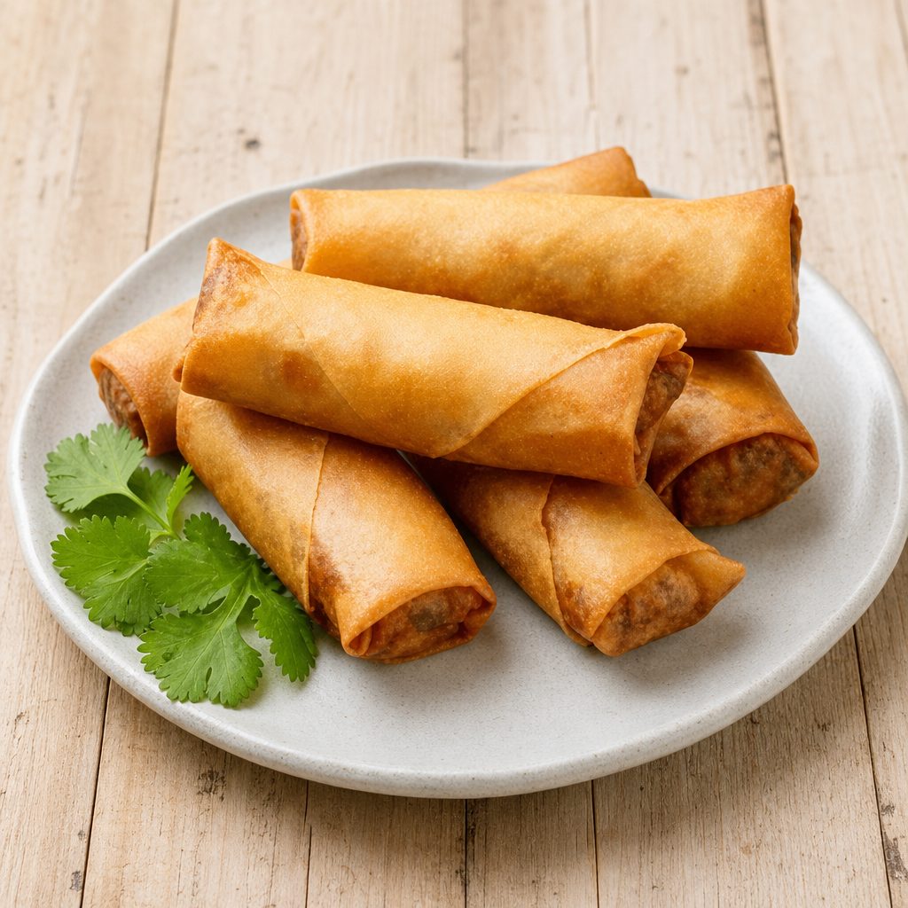 #10) Vegetarian Spring Rolls.
