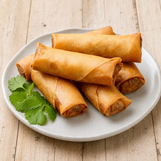 #10) Vegetarian Spring Rolls.